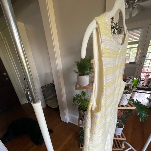 Yellow & White Striped Textured Sleeveless Shift Dress – Size Small (NWOT) - Picture 13 of 15